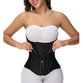 SHAPSHE Waist Trainer for Women Tummy Control Waist Cincher Corset Shapewear Hourglass Sport Workout Body Shaper Belly Band Hook
