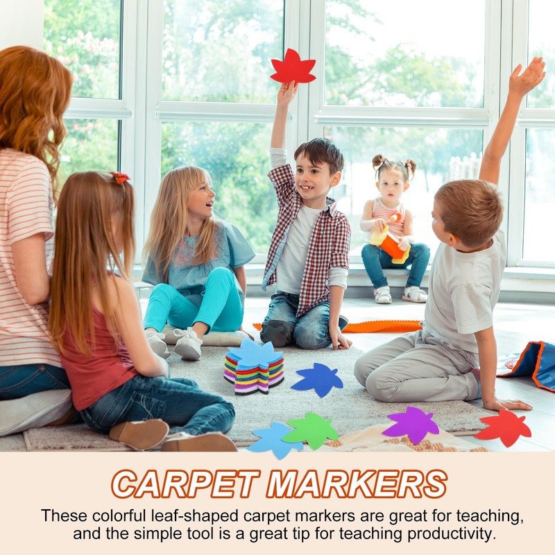 PATIKIL 4 Inch Carpet Spot Markers, 24Pcs Leaf Shape Floor