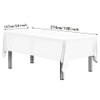 6 Pack Disposable Table Cloth White Plastic Tablecloth 54 X