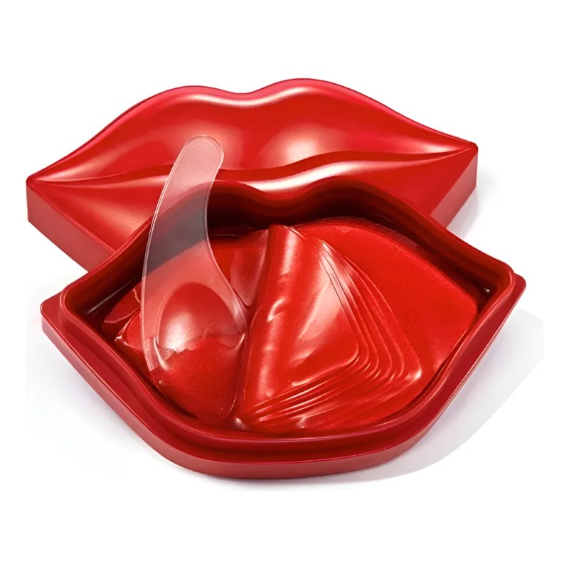 Frasco Con 20 Parches Labios Mascarilla Hidratante Colágeno Normal