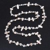 Avalaya Off White Shell/Transparent Glass Crystal Bead Long Necklace/110cm L