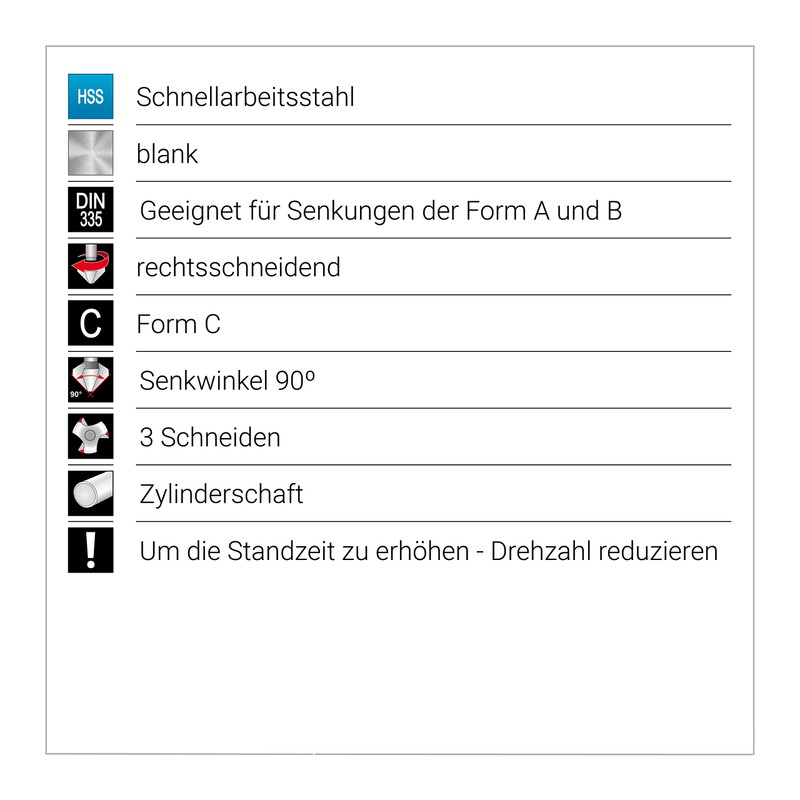 RUKO Hand Deburring Countersink HSS Precision Tool for Deburring and