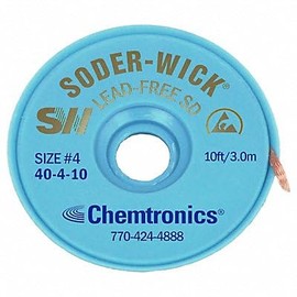 Desoldering Wick, 10 ft, 4, Copper