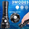Hecloud Underwater 400ft Waterproof LED Scuba Dive Light Rechargeable Diving