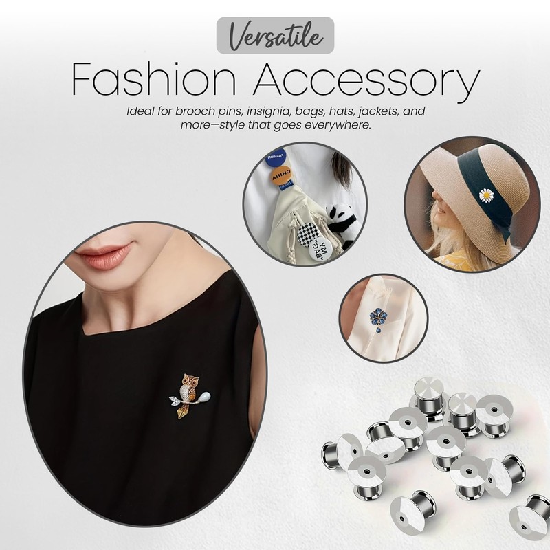 25*Pieces Metal Clasp and Fasteners Metal pin Backs pin Backs