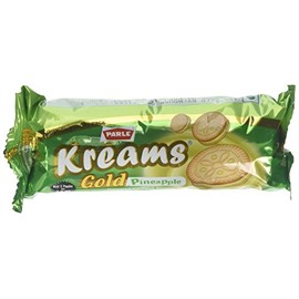 Parle Gold Pineappple Flavored Sandwich Biscuits - 66.72 Grams
