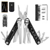 28-in-1 Multitool Pliers with Scissors, Rope Cutters,Saw, Screwdrivers,Can Opener,File,Carrying Pouch,Stainless