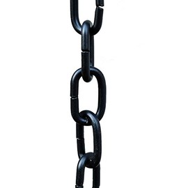 Nutshell Stores Large Link Rain Chain - Black - 9 Feet
