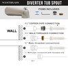 Westbrass E507DUS-07 Universal Fit 7" Diverter Tub Spout, Zinc, Satin