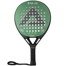 AMA SPORT ERA 1.0 Padel Racket Titanium Carbon Fiber Surface with EVA Flex Foam Core Paddle Racket Lightweight Power & Precision Control Padel Racquet for Intermediate and Advanced Players (Green)