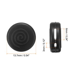 HARFINGTON 10 Pairs Glasses Ear Grip Silicone Double Holes Type 13.7mm Eyeglasses Temple Grips Retainer Anti Slip Soft Eyeglass Ear Grips for Eyeglasses Sunglasses Sport Glasses, Black