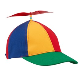 Relaxdays Propeller Striped Hat Kids Women Men Head Circumference 55-61cm Fancy Dress Helicopter Hat Colorful