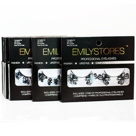 EMILYSTORES Eyelash Extensions Purple Zebra Painting Lashes 1 Pairs