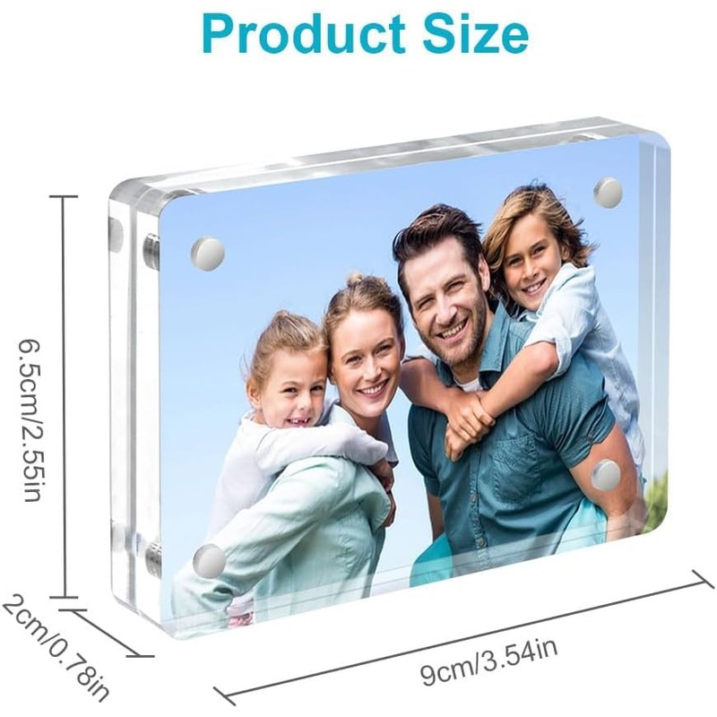 kuchisity 3'' x 3'' Acrylic Picture Frames 12Pcs,20mm Clear Double