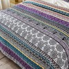 WONGS BEDDING Boho Quilt Set Queen Size, Purple Bohemian 3