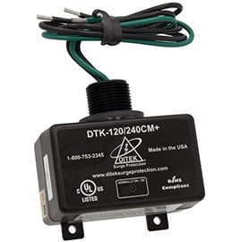 DITEK DTK-120/240CM+ Surge ARRESTOR, Parallel Protector, Multi-Purpose, NEMA 4X, UL1449 Listed, SPD, Type 1, 2W(+G), 120/240VAC