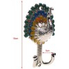 2pcs Peacock Metal Double Hanger Hook Double Head Wall-Mounted Coat