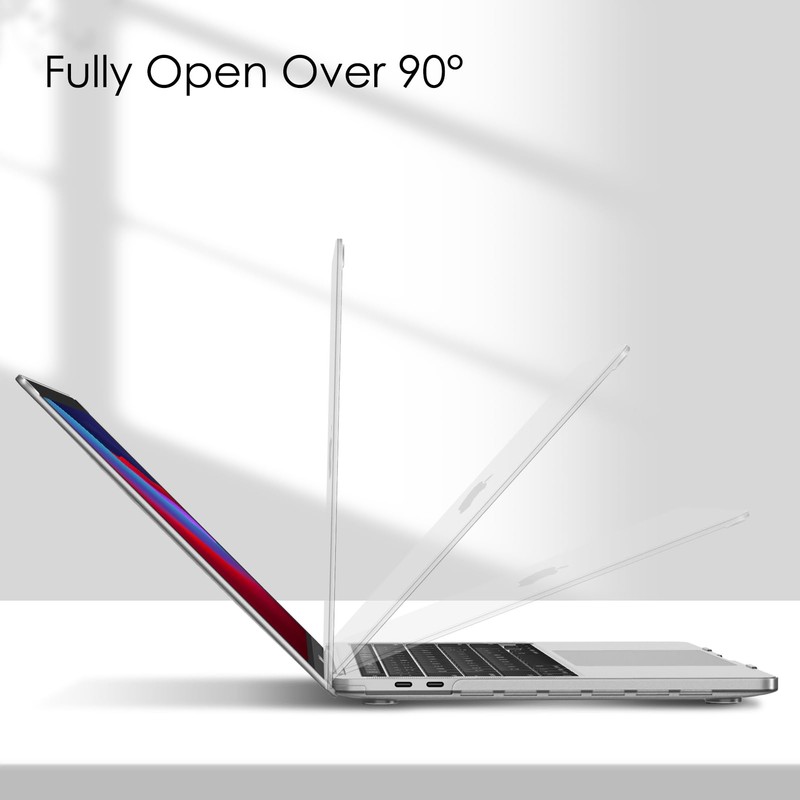 Fintie - Funda para MacBook Pro 13, Transparente escarchado
