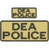 D E A POLICE EMBROIDERY PATCHES10X4 and 5x2 HOOK ON