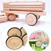 Set of 4 Wooden with Rubber Wheels – Diameter 43