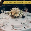 Therwen 20 Pcs Metal Table Numbers 1-20 Table Numbers for