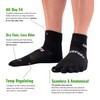 Wool Toe Socks, Quarter Crew Length Running & Hiking, Unisex