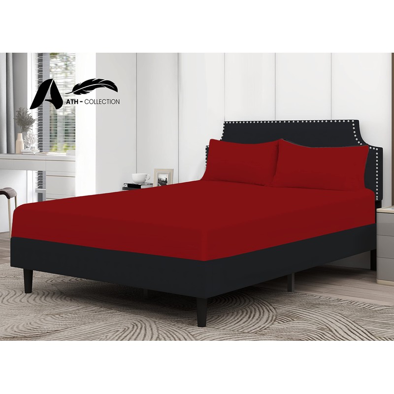 A ATH COLLECTION Egyptian Cotton Fitted Sheet 25 CM Extra