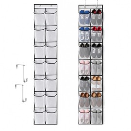 Kaaeiccr Hanging Shoe Storage, 14 Pocket Over Door Organiser for Bedroom