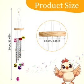 lasuroa Chicken Toys for Coop, Enrichment Wind Chimes Chicken Toys Interactive Play Coop Accessories Art Hanging Decoration for Hens Bird Parrot Lovebird