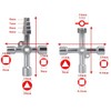 2 Pieces Universal 4-Way Control Cabinet Keys for Various Uses