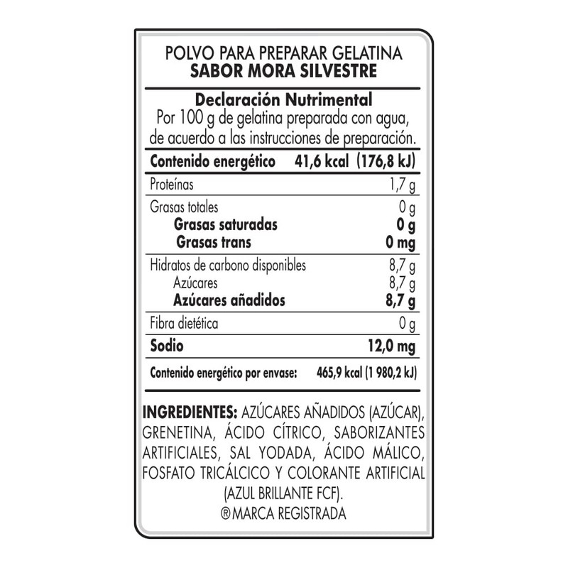 D'Gari Gelatin Dessert BlueBerry- Dgari Mora oz- 5 pack (MORA