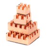 4 PCS Pure Coper Heatsink, Surface Cutting Polyhedron Cooling Heat