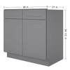 LOVMOR 36" Bathroom Vanity, Kitchen Base Cabinet, Single Sink Storage
