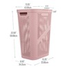 Mind Reader Slim Laundry Hamper with Lid, 60L Clothes Basket,