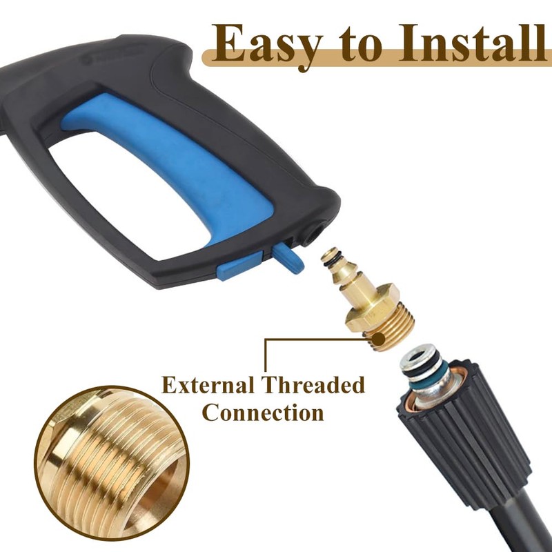 High Pressure Washer Adapter Brass M22 Pressure Washer Plug Threaded