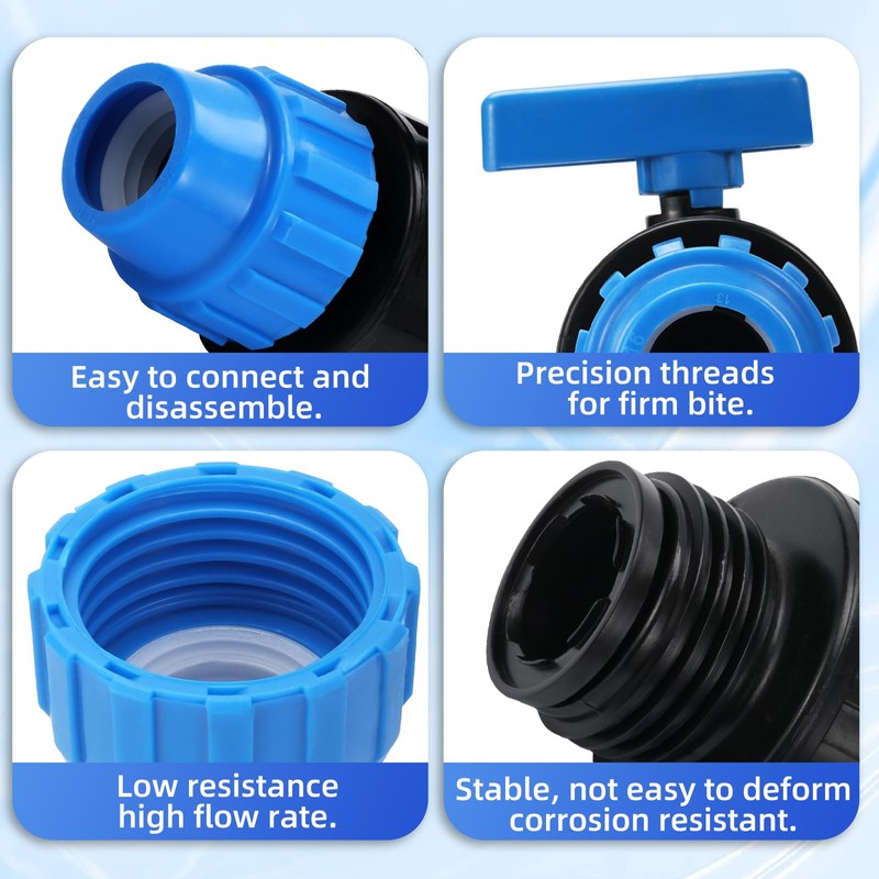FIFIBANG 32 mm Ball Valve for PE Pipe, Pack of