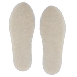 riemot Lambswool Insoles Men Women Lambskin Insoles Warm Lambskin Insoles Wool Winter Shoe Insoles Natural Heat Insoles Breathable Replacement Fluffy Soft Soles, beige