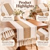 Boho Table Runner for Dining Room Decor – Cream &