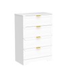 UYIHOME Modern 4 Drawer Dresser, 37inch Tall Dresser Chest with