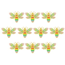 10 piezas de atrapasoles de metal colorido colgante de ventana de abejas, piezas de adorno para manualidades, regalos