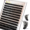 BEFER Lash Clusters, 192 Pcs D Curl Eyelash Clusters 3D