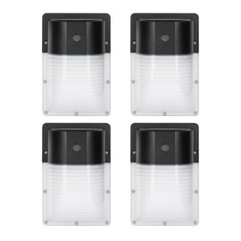 kadision LED Wall Pack Light with Dusk to Dawn Photocell, 13W 1430lm 5000K 100-277V IP65 Waterproof Outdoor Security Lights, ETL Listed, 4-Pack