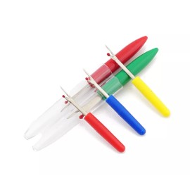 TIKA 4 Stitch Ripper Set - Seam Cutter Remover w Plastic Handle for Sewing & Craft S