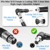 QIANRENON Adjustable 90° Angle Mini XLR to 1/8 Mic Connector