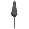 Anthracite Garden Parasol 106.3 In With Led Lights Aluminum Pole