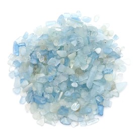 Gold Stone Aquamarine Beryl Ruffled Stone, 3.5 oz (100 g), Natural Stone, Power Stone, March Birthstone