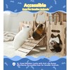 LEXASTLE Larger Bunny Castle Sturdy Walnut Color Wooden Rabbit Hideout
