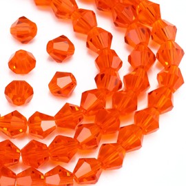 Dowarm 1000PCS 4mm Glass Bicone Beads for Craft Jewelry Making, DIY Bracelet, Necklace, Dolls, Wine Charms, Wind Chimes, Suncatchers, Bulk Small Faceted Crystal Beads, Hyacinth