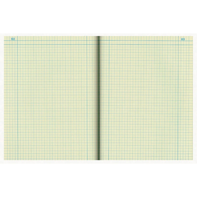 National Brand Computation Notebook, 4 X 4 Quad, Brown, Green