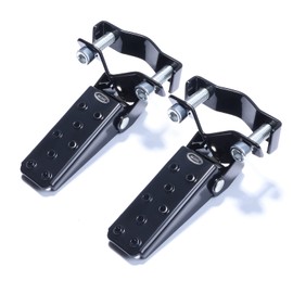 AICARS Universal Motorcycle Foot Pegs: Bike Footpegs Folding Pedal Fit for Mini Bike ATV UTV Go Karts，Fashion Black